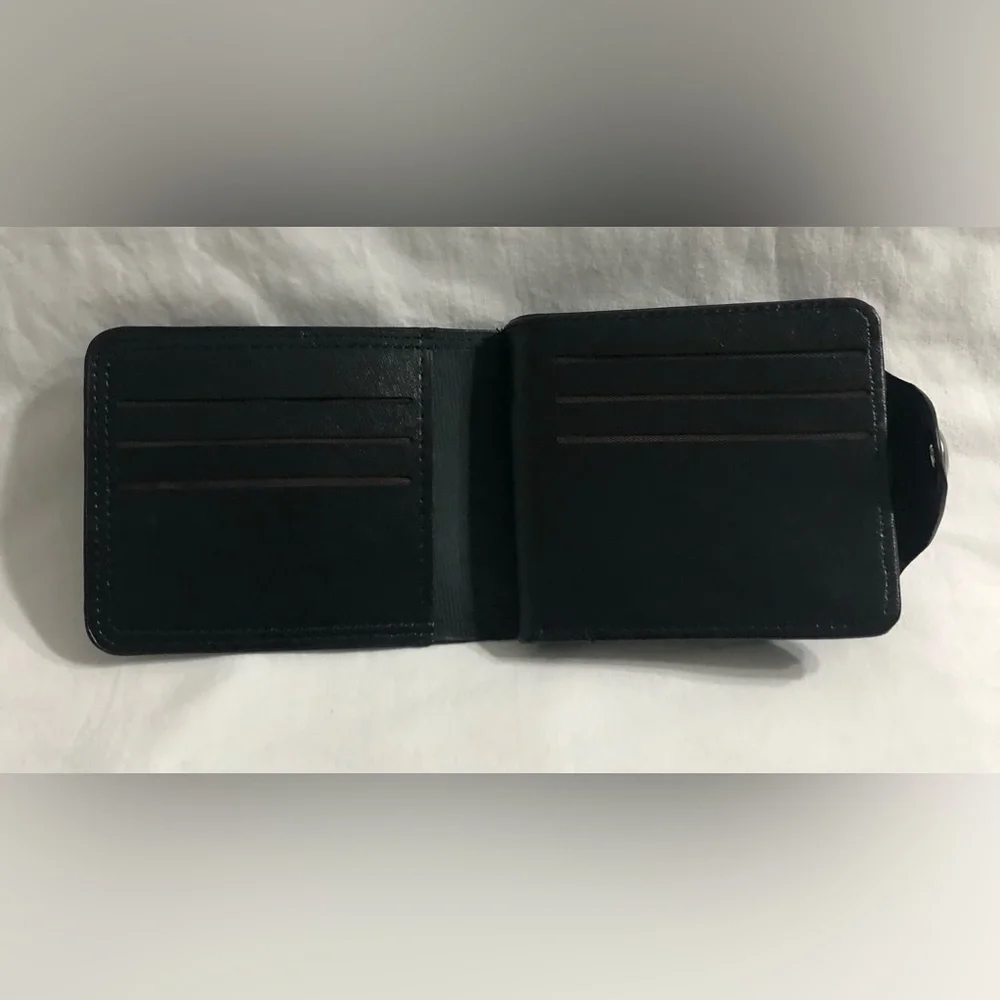 Men’s Wallet Vintage Genuine Leather one hundred dollars graphic black.